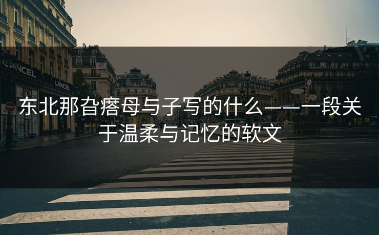 东北那旮瘩母与子写的什么——一段关于温柔与记忆的软文